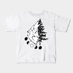 Wolf Howling Kids T-Shirt